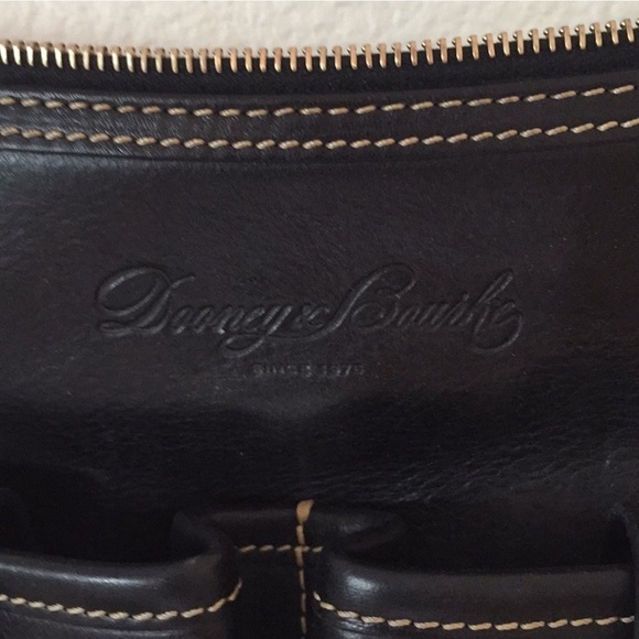 Dooney & Bourke Black and Tan Shoulder Bag with Adjustable Strap - Picture 7 of 9